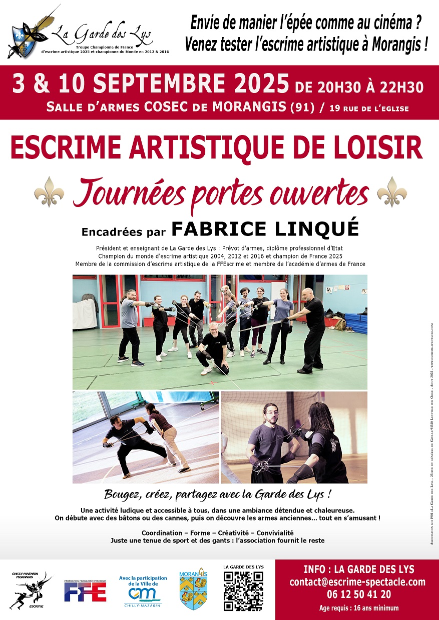 Cours d'escrime artistique et de spectacle en Essonne
