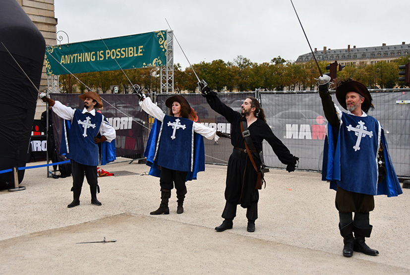 Les trois mousquetaires &agrave; Versailles